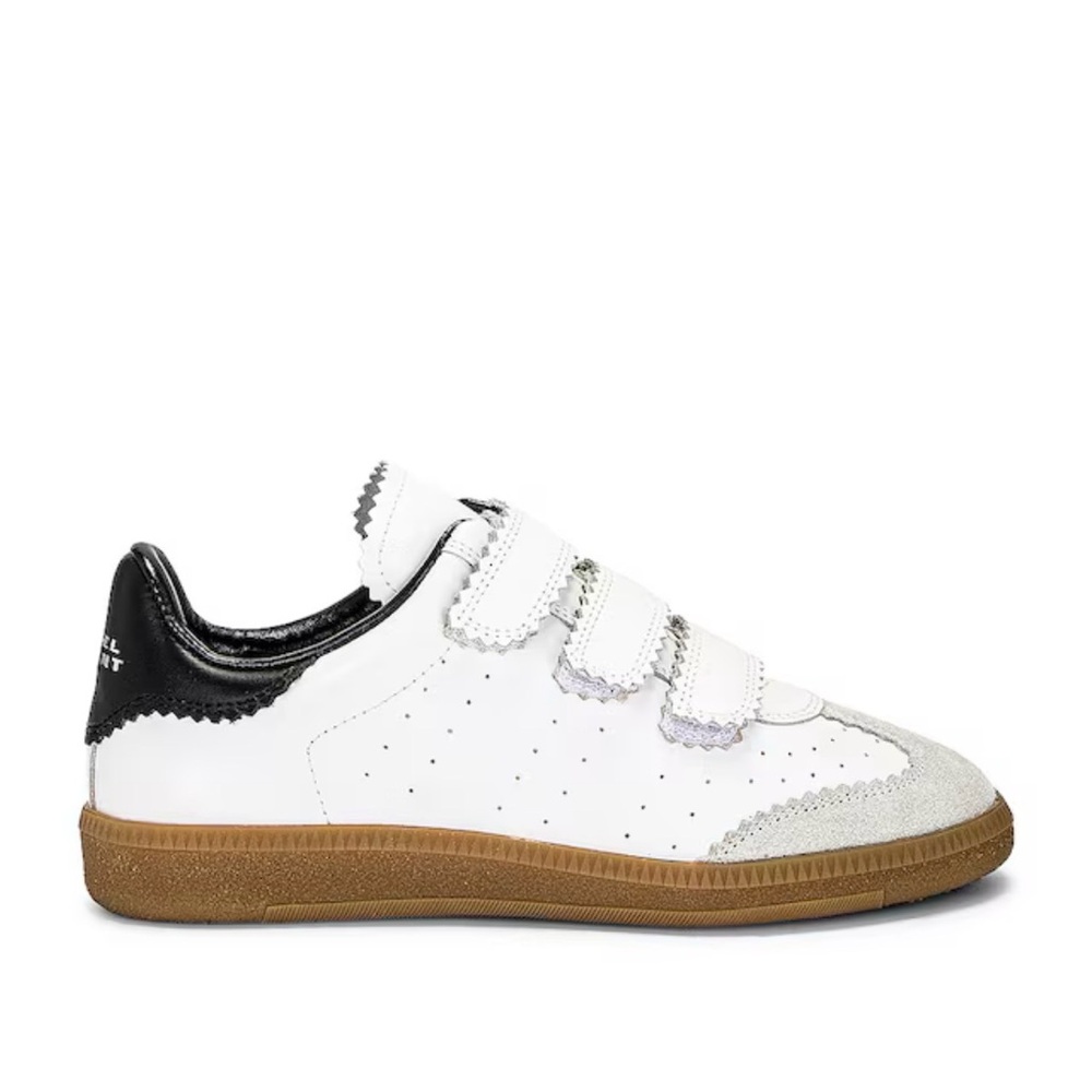 $475 Isabel Marant Beth White Velcro Sneaker Shoe 37